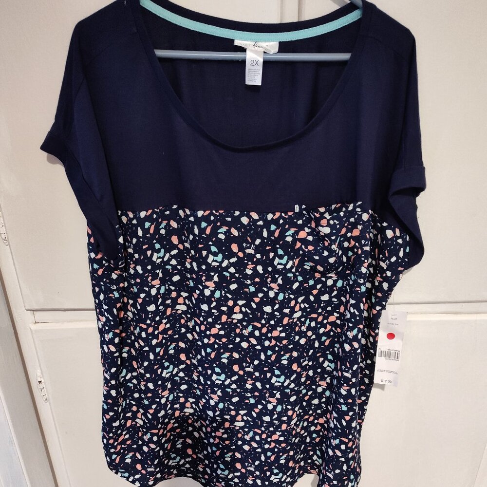 Just Be Plus 2X Woven Top
